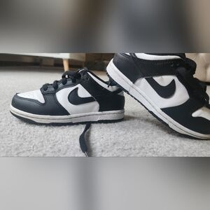 Kids Black and White Nike Dunks